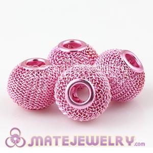 16mm Basketball Wives Pink Mesh Beads For Hoop Earrings