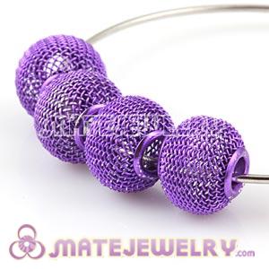 16mm Basketball Wives Purple Mesh Beads For Hoop Earrings
