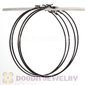 70mm Basketball Wives Black Plain Hoop Earrings Wholesale