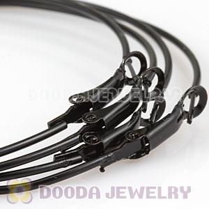 70mm Basketball Wives Black Plain Hoop Earrings Wholesale