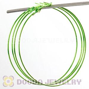 70mm Basketball Wives Green Plain Hoop Earrings Wholesale
