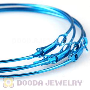 70mm Basketball Wives Blue Plain Hoop Earrings Wholesale