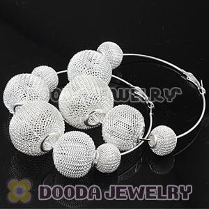 70mm Basketball Wives Mesh Hoop Earrings Wholesale
