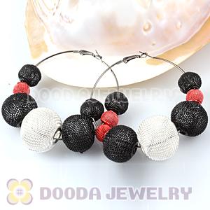70mm Basketball Wives Mesh Hoop Earrings Wholesale