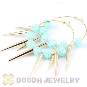 70mm Gold Basketball Wives Spike Hoop Earrings Wholesale