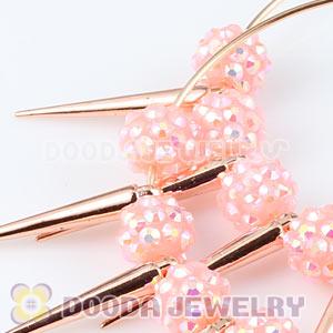 70mm Rose Gold Basketball Wives Spike Hoop Earrings Wholesale