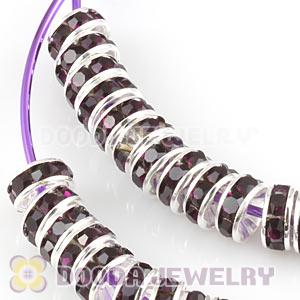 70mm Basketball Wives Crystal Spacer Hoop Earrings Wholesale 