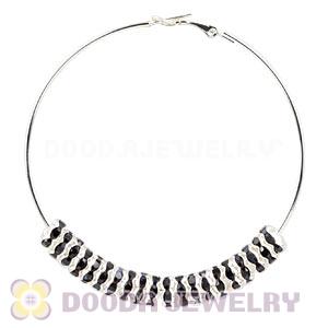 70mm Basketball Wives Crystal Spacer Hoop Earrings Wholesale 