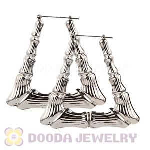 50×60mm Black Basketball Wives Bamboo Door Knocker Earrings Wholesale 