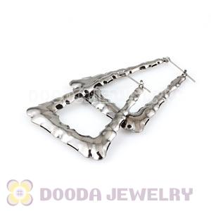 50×40mm Black Basketball Wives Bamboo Door Knocker Earrings Wholesale 