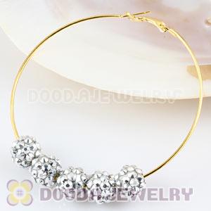 10mm Silver Basketball Wives Resin Earring Beads Wholesale 