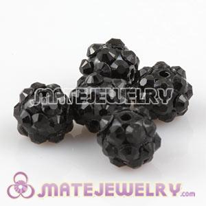 Wholesale 8mm Black Basketball Wives Resin Beads 