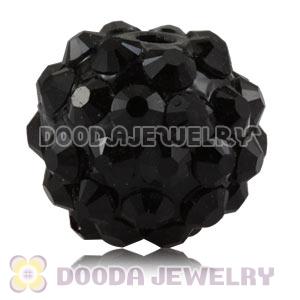 12mm Black Basketball Wives Resin Earring Beads Wholesale 