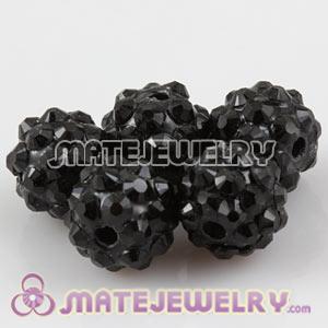 Wholesale 12mm Black Basketball Wives Resin Beads 