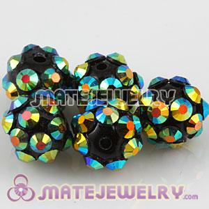 Wholesale 8mm Rhinestone Basketball Wives Resin Pave Beads 