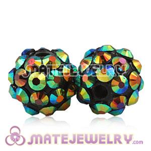 Wholesale 10mm Rhinestone Basketball Wives Resin Pave Beads 