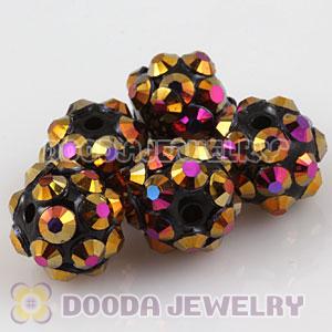 8mm Rhinestone Basketball Wives Resin Pave Beads Wholesale 