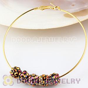 8mm Rhinestone Basketball Wives Resin Pave Beads Wholesale 