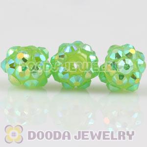 8mm Basketball Wives Green Resin Earring Beads Wholesale 
