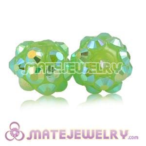 Wholesale 8mm Green Basketball Wives Resin Beads 