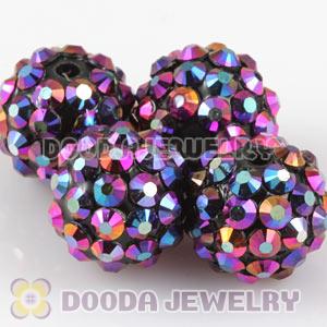 12mm Basketball Wives Resin Rhinestone Ball Beads Wholesale 
