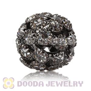14mm Alloy Black Basketball Wives Crystal Beads Wholesale 