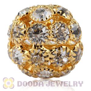 16mm Alloy Gold Basketball Wives Crystal Beads Wholesale 