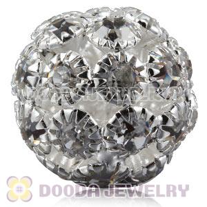 16mm Alloy White Basketball Wives Crystal Beads Wholesale 