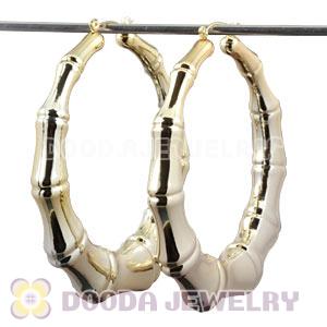 Wholesale 80mm Gold Basketball Wives Bamboo Hoop Earrings 