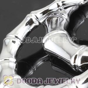 Wholesale 80mm Silver Basketball Wives Bamboo Hoop Earrings 