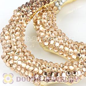 Cheap 80mm Basketball Wives Bamboo Crystal Hoop Earrings Wholesale