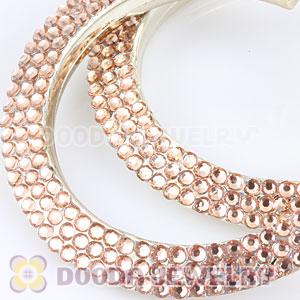 Cheap 70mm Basketball Wives Bamboo Crystal Hoop Earrings Wholesale