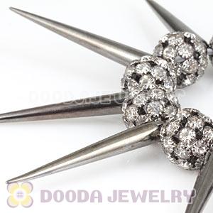 16mm Black Rhinestone Beads Basketball Wives Inspired Spike Bracelets Wholesale