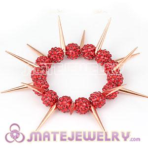Wholesale 12mm Red Resin Beads Basketball Wives Spike Bracelets Cheap 