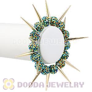 12mm Resin Beads Basketball Wives Inspired Spike Bracelets Wholesale