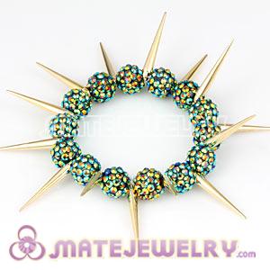 Wholesale 12mm Resin Beads Basketball Wives Spike Bracelets Cheap 