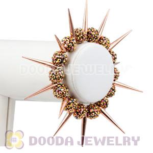 12mm Resin Beads Basketball Wives Inspired Spike Bracelets Wholesale