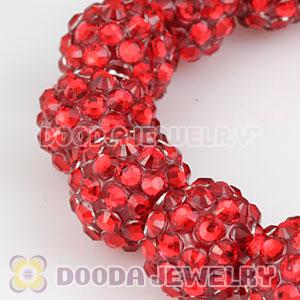 12mm Red Resin Beads Basketball Wives Bracelets Wholesale
