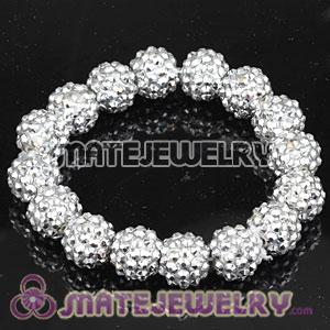 Wholesale Basketball Wives Bracelets With 12mm Silver Resin Beads 