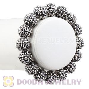 12mm Grey Resin Beads Basketball Wives Bracelet Wholesale