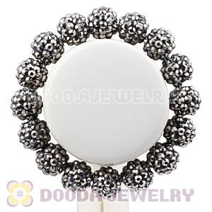 12mm Grey Resin Beads Basketball Wives Bracelet Wholesale