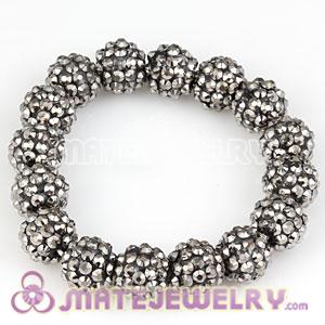 Wholesale Basketball Wives Bracelet With 12mm Grey Resin Beads 