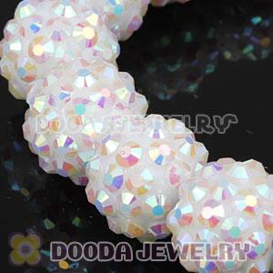 12mm White Resin Beads Basketball Wives Bracelets Wholesale