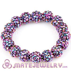 Wholesale Basketball Wives Bracelet With 12mm Purple Resin Beads 