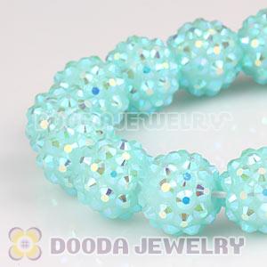 12mm Cyan Resin Beads Basketball Wives Bracelet Wholesale