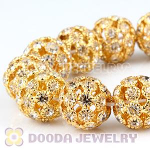 16mm Gold Rhinestone Basketball Wives Bracelets Wholesale