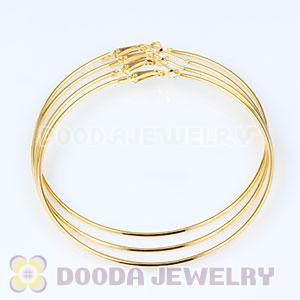 80mm Gold Plated Basketball Wives Plain Hoop Earrings Wholesale