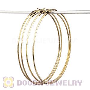 80mm Bronze Plated Basketball Wives Plain Hoop Earrings Wholesale