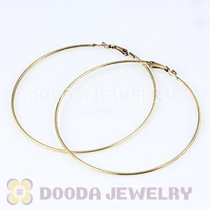 80mm Bronze Plated Basketball Wives Plain Hoop Earrings Wholesale