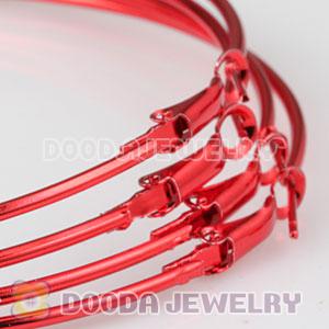 80mm Plated Red Basketball Wives Plain Hoop Earrings Wholesale